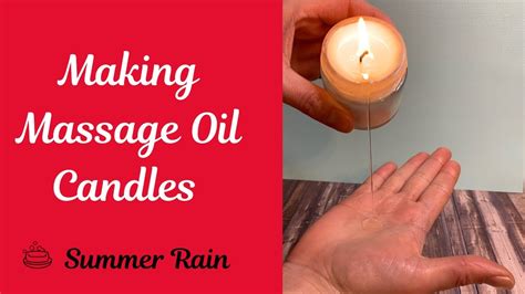 how to make massage oil candles youtube