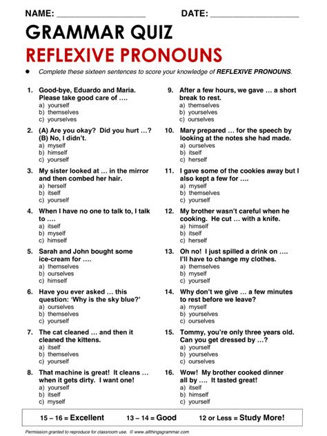 pronoun quiz worksheets worksheets