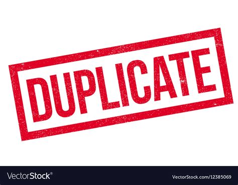 duplicate rubber stamp royalty  vector image