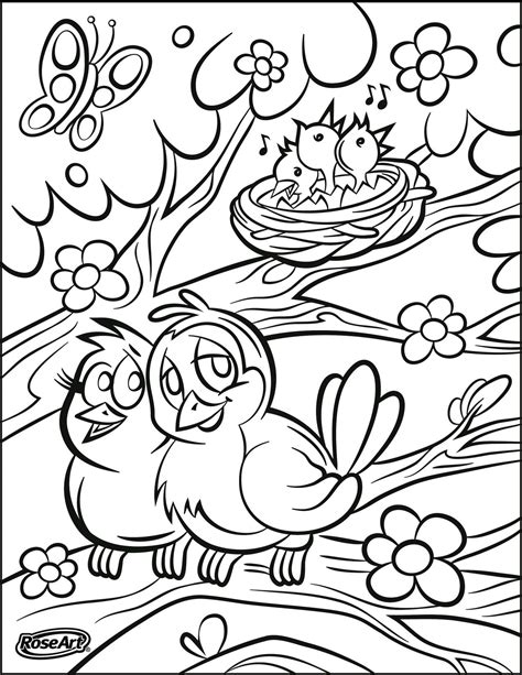 happy spring coloring pages printables pinterest