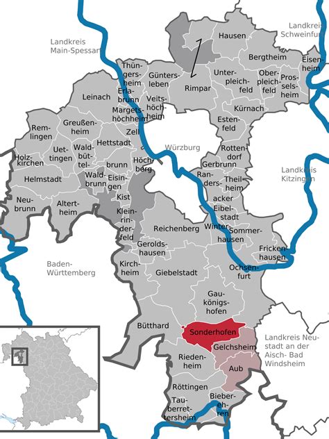 lage anfahrt gemeinde sonderhofen