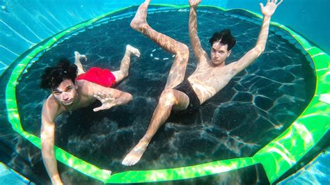 last to leave underwater trampoline wins 10 000 youtube