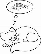 Cat Sleeping Clipart Coloring Sleep Pages Clip Cute Animal Line Drawing Resting Sheet Cliparts Clipground Getdrawings Library sketch template