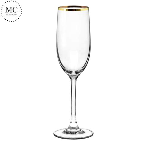 China Customized Gold Rim Champagne Glass Manufacturers Suppliers