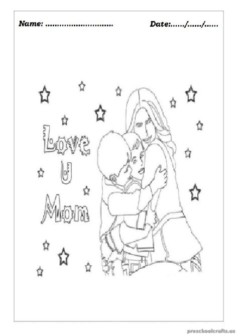 mothers day coloring pages  preschool preschool crafts