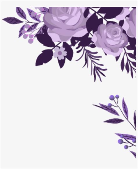 ftestickers watercolor flowers border corner purple
