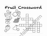 Fruits Crossword Worksheet Preview sketch template