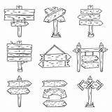 Signpost Arrows Direction Draw sketch template