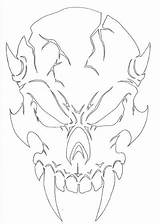 Skull Demon Drawing Devil Stencil Evil Skulls Airbrush Outline Drawings Stencils Face Tattoo Tattoos Easy Designs Draw Flame Cool Pencil sketch template