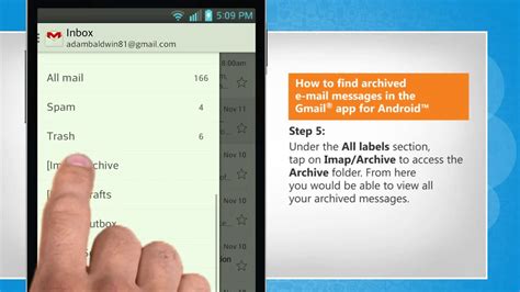 how to find archived e mail messages in the gmail® app for android™ youtube
