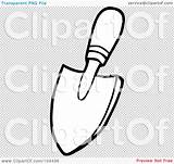Trowel Coloring Gardeners Outline Illustration Hand Small Rf Royalty Clipart Template sketch template