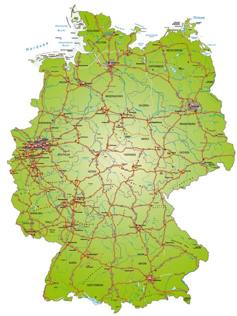 mapa niemiec