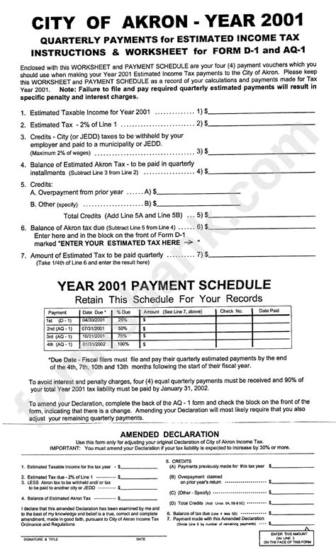 quarterly payments  estimated income tax form printable