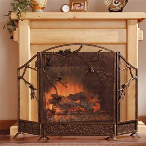 pinecone fireplace screen fireplacesscom