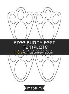 bunny feet template medium easter bunny footprints easter