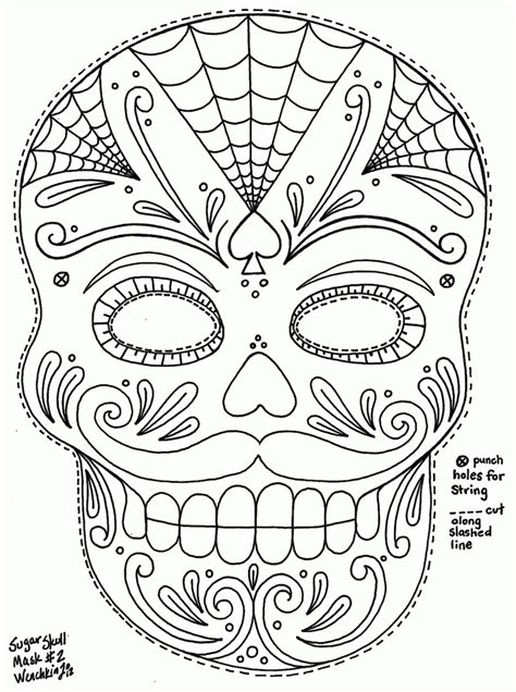 sugar candy skulls coloring pages coloring home