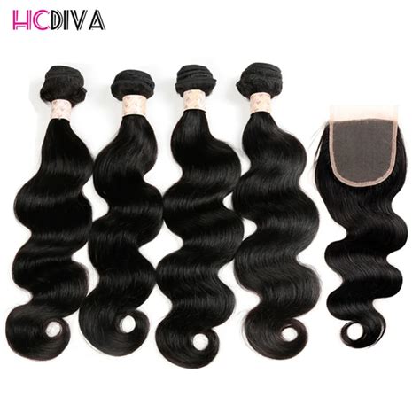 indian body weave with closure 100 virgin real girl pussy hair 4