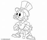 Coloring Pages Ducktales Mcduck Scrooge Kids Printable sketch template