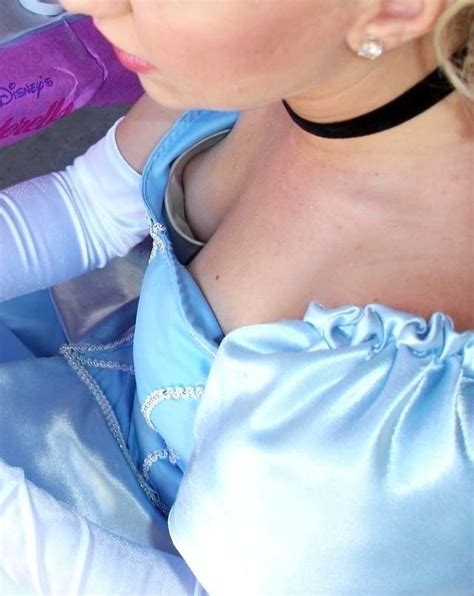 Great View Of Cinderella At Disneyland Look Down Her Blouse