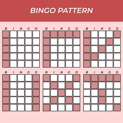 pictures  bingo patterns  printable worksheet