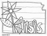 Kansas Coloring Pages State Doodle Social Alley Sheets Studies States Symbols United Kids Colouring Getcolorings Printable Trip Road Color Activity sketch template