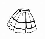 Skirt Coloring Girls Pages Printable Dress Clothing Colouring Clipart Drawing Paper Choose Board sketch template