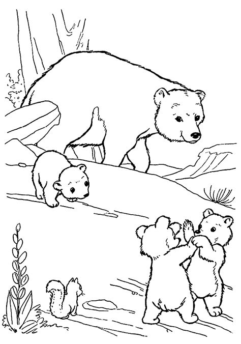 mama bear coloring page coloring pages