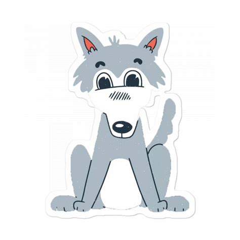 custom cute wolf sticker  igaart artistshot