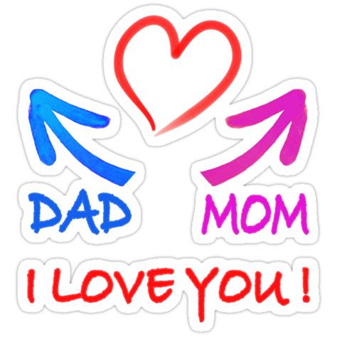 dad mom  love  stickers  weetee redbubble