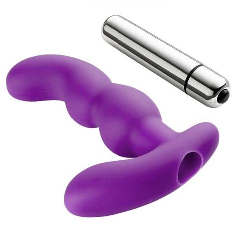 Pro Sensual Soft Angled Tip Prostate Anal Massager Purple