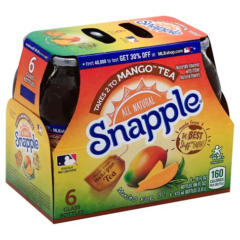 Snapple Takes 2 To Mango Tea 16 Oz Bottles Shop Tea At H E B