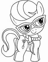 Coloring Pages Pony Little Printable Ponyville Kids Book Ponies Color sketch template