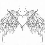 Wings Heart Coloring Pages Drawing Drawings Cool Print Cliparts Library Clipart Tattoo Easy Insertion Codes Clip Favorites Add sketch template