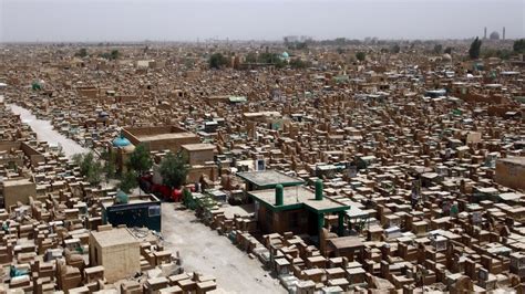 najaf iraq  worlds biggest cemetery bbc news