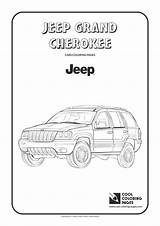 Jeep Cherokee Grand Coloring Pages Cool Print sketch template