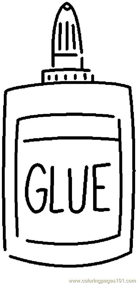 glue bottle coloring page coloring pages
