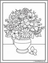 Coloring Pages Flower Pdf Print Flowers Vase Color Printable Colorwithfuzzy Sheets Adult Poppies Book Paper Has Crayons So sketch template