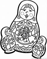 Coloring Dolls Russian Pages Russia Doll Printable Nesting Color Rag Matryoshka Online Sheets Colouring Coloringpages101 Clipart Drawings Getcolorings Template Kids sketch template