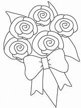 Bouquet Coloring Pages Flower Flowers Print sketch template
