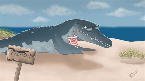mosasaurus   beach jurassic world fk  srleotrex  deviantart