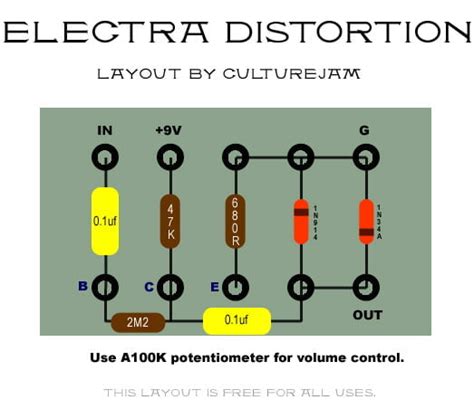 electra distortion schematic  layouts effdub audio
