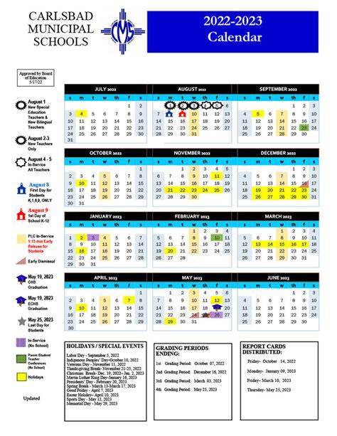 calendar carlsbad high school