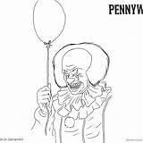 Pennywise Lineart sketch template