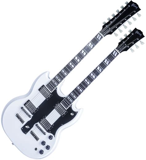 gibson custom shop eds  doubleneck alpine white double neck guitar white