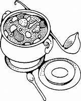 Bowl Coloring Cereal Getcolorings Chili sketch template