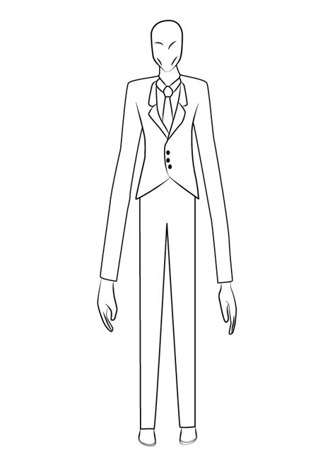 slender man character coloring pages sketch coloring page