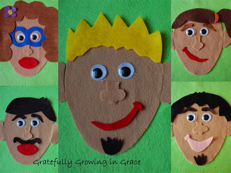 felt faces gratefully growing  grace blog craft activities