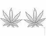 Pages Marijuana Coloring Plant Weed Template Leaves Templates sketch template