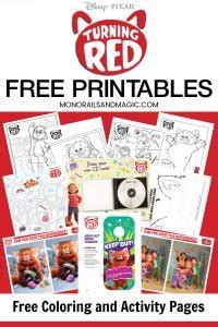 printable turning red coloring  activity pages