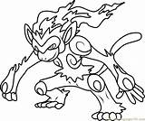 Infernape Monferno Pokémon Coloringpages101 sketch template